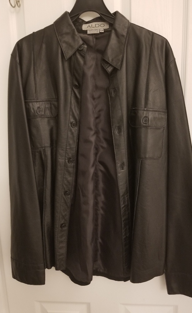 Aldo leather shirt/light jacket